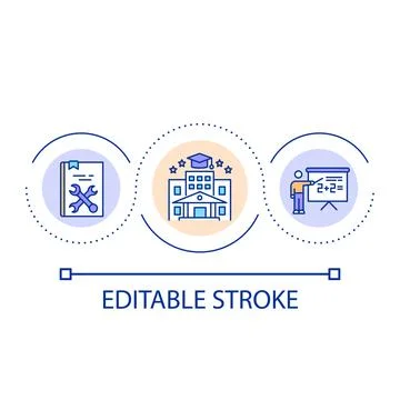 Engineering education loop concept icon Illustrazione stock