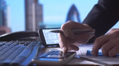 Engineering Engineer working with architect construction design blueprints Stock Footage 54936715