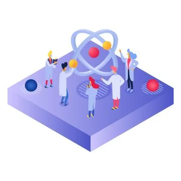 Engineering, experimental science for study biotechnology, DNA, technological Stock Illustration