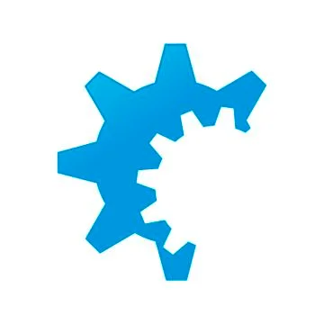 Engineering Gear Cog Clipped Symbol Design Illustrazione stock