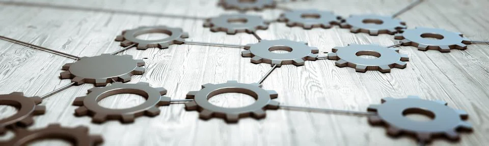 Engineering gears concept 3d rendering イラスト素材