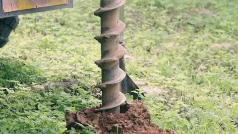 Engineering geological surveys, environmental soil analysis, a drill Stock Footage 336800011