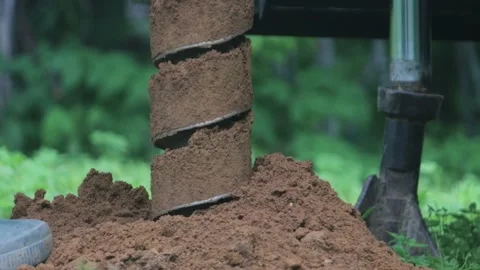 Engineering geological surveys, environmental soil analysis, a drill Stock Footage 336800033