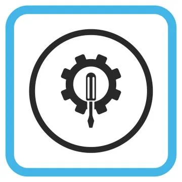 Engineering Glyph Icon In a Frame Stockillustratie