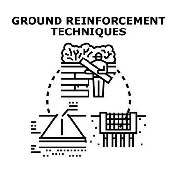 Engineering ground reinforcement techniques for construction stability イラスト素材