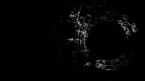 Engineering HUD Interface Circular Screen Loop for Tech Explainers and Stock Footage 336771936