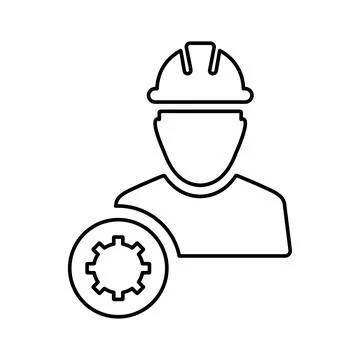 Engineering icon. Line icon, outline symbol. Illustrazione stock