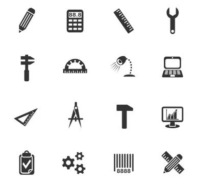 Engineering icon set Stock Illustration