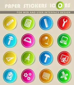 Engineering icon set Illustrazione stock