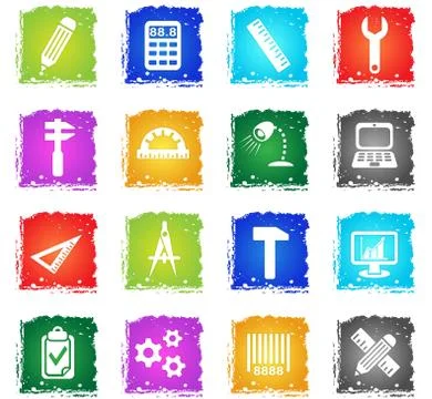 Engineering icon set Illustrazione stock