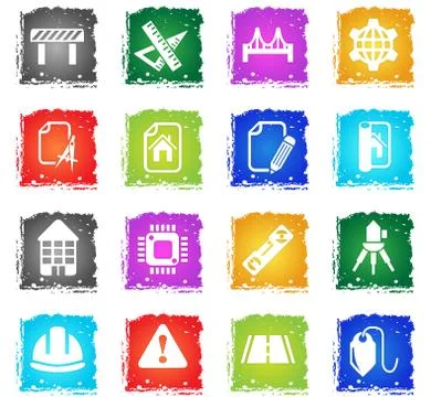 Engineering icon set Illustrazione stock