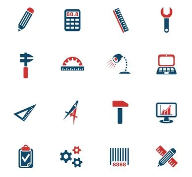 Engineering icon set Illustrazione stock