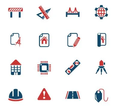 Engineering icon set Stock Illustration