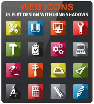 Engineering icon set Stock Illustration