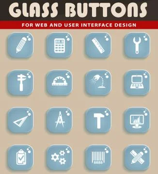 Engineering icon set Illustrazione stock
