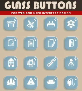 Engineering icon set Illustrazione stock