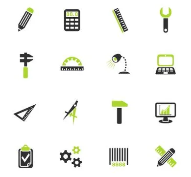 Engineering icon set Illustrazione stock