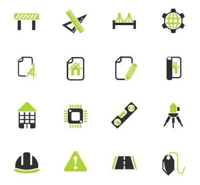 Engineering icon set Illustrazione stock