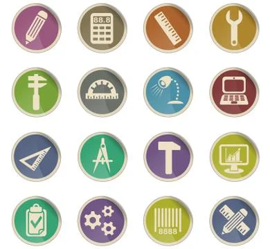 Engineering icon set Illustrazione stock