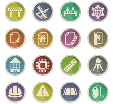 Engineering icon set Illustrazione stock
