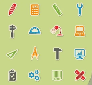 Engineering icon set Stock Illustration
