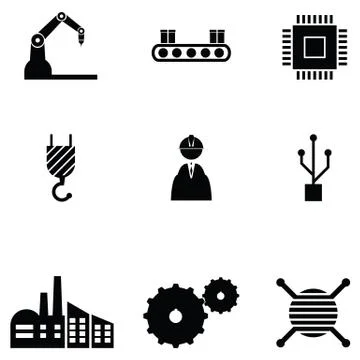 Engineering icon set Stock Illustration