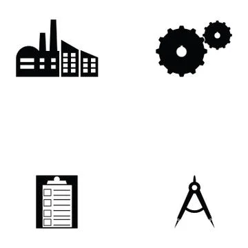 Engineering icon set Stock Illustration