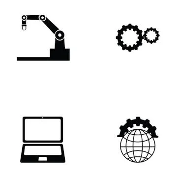 Engineering icon set Stock Illustration