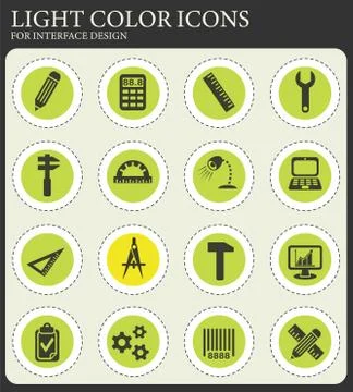 Engineering icon set Illustrazione stock