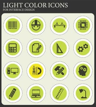 Engineering icon set Stock Illustration