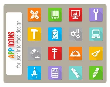 Engineering icon set Illustrazione stock