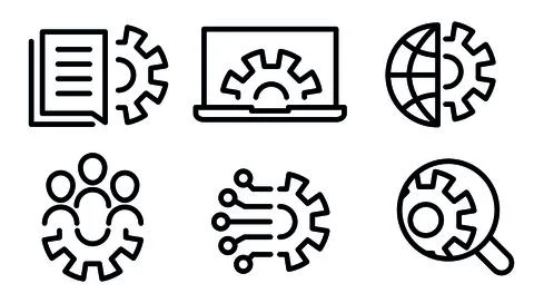 Engineering icon set Stock Illustration