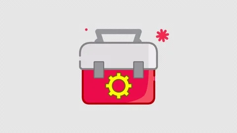 Engineering Icon Tool Box Industrial Equipment Professional Maintenance Support Stock Footage 338237143