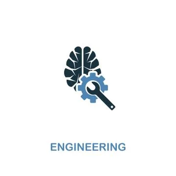 Engineering icon in two colors design. Premium style from artificial Stock Illustration