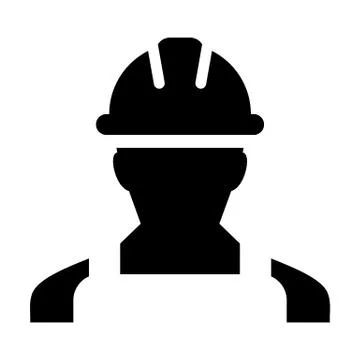 Engineering icon vector male construction service person profile avatar Illustrazione stock