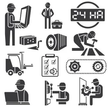 Engineering icons Stock Illustration