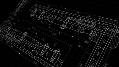 Engineering industrial background. Technical drawing .Technology banner. Stock Photos