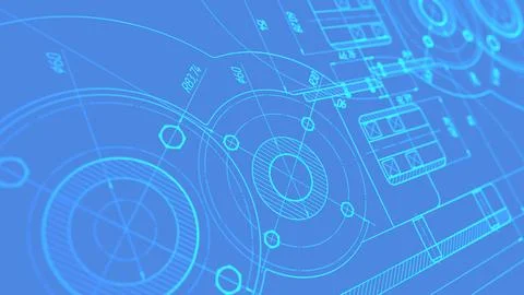 Engineering industrial background.Technical drawing .Technology banner.illu.. Stock Illustration