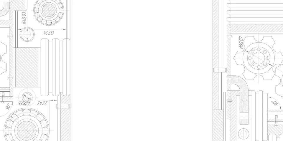 Engineering industrial background.Technical drawing .Technology banner. 스톡 일러스트