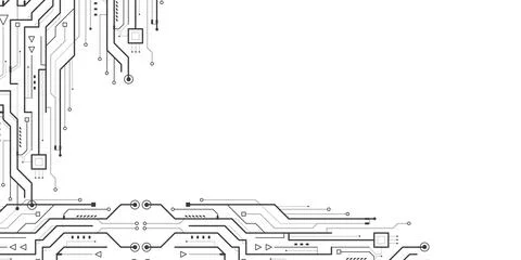 Engineering industry of the future. Electrical circuit technical drawing. N.. Stock Illustration