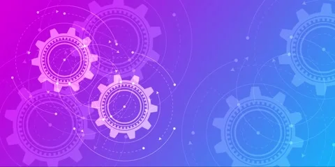Engineering industry. Gears. Technical drawing of gear . Stock Footage 304681581