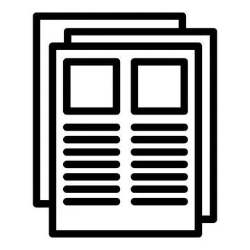 Engineering information icon, outline style Stock Illustration
