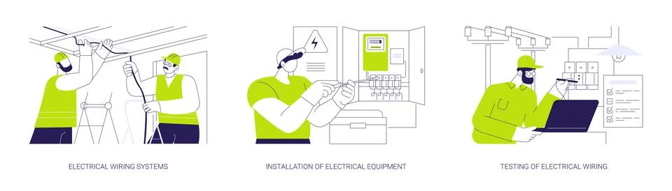 Engineering infrastructure abstract concept vector illustrations. Stock Illustration