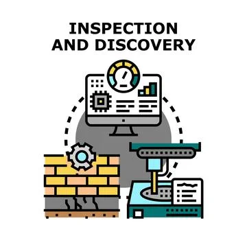 Engineering inspection and data discovery analysis process Stock Illustration