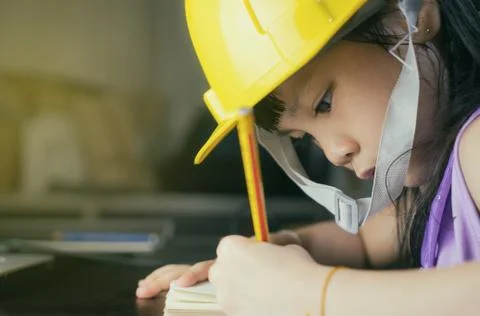 Engineering Kid education concept Stock Photos