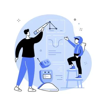 Engineering for kids abstract concept vector illustration. Stock Illustration