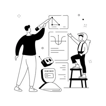 Engineering for kids abstract concept vector illustration. Stock Illustration