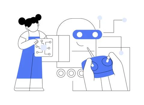 Engineering for kids abstract concept vector illustration. Illustrazione stock