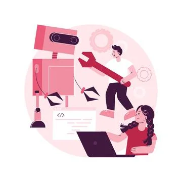 Engineering for kids abstract concept vector illustration. Stock Illustration