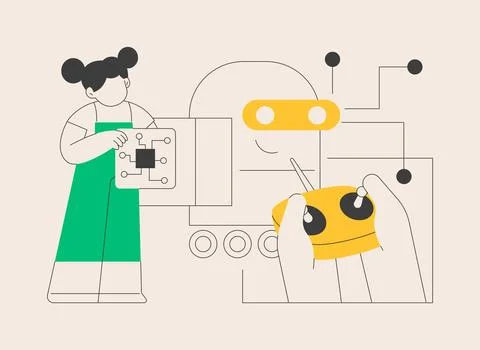 Engineering for kids abstract concept vector illustration. Stock Illustration